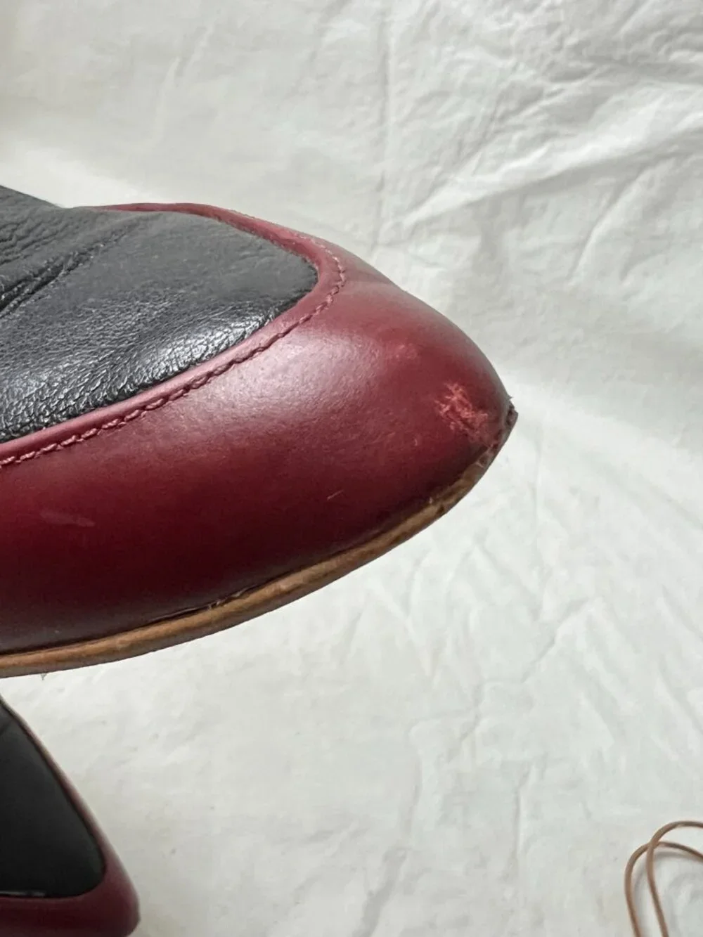 Everlane Modern Point Loafer oxblood red black leather pointed toe womens 9.5 - Picture 11 of 14